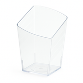 Mini Clear Slanted Plastic Tumblers - 3 oz, 10 Pack